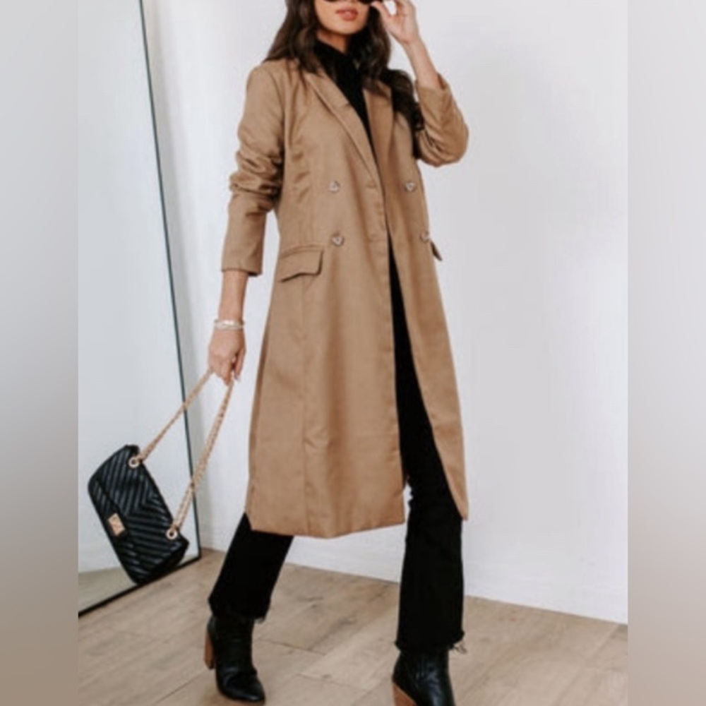 Women’s Twill Trench Coat EUC - Picture 2 of 9
